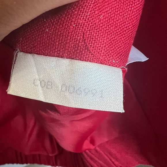 Vintage Stephanie Andrews Red Linen Cropped Jacket, Size 10 - Picture 8 of 8